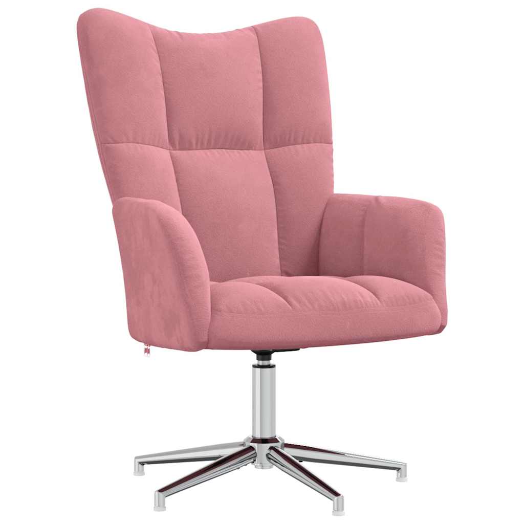 Sedia Relax Rosa in Velluto