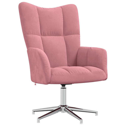 Sedia Relax Rosa in Velluto