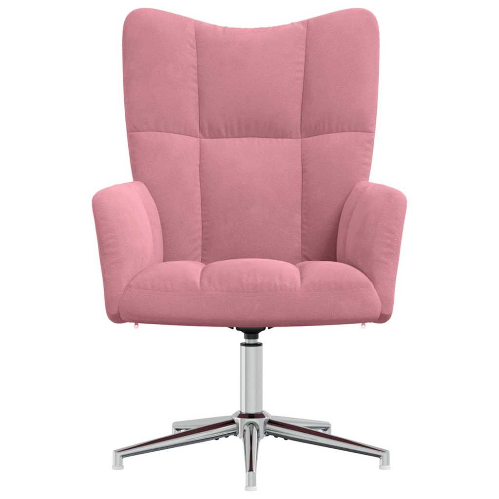 Sedia Relax Rosa in Velluto