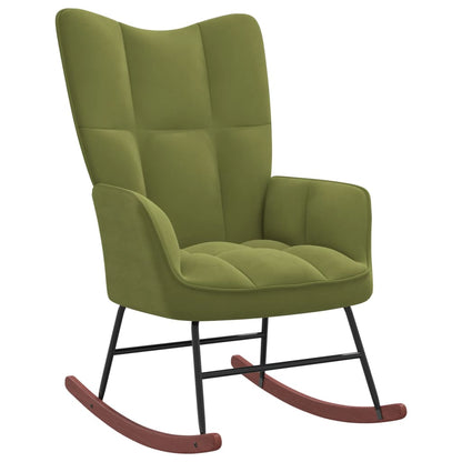 Rocking Chair Light Green Velvet