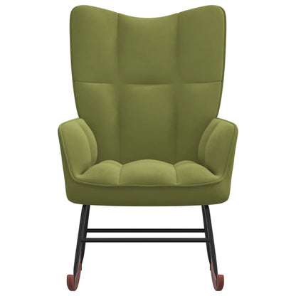 Rocking Chair Light Green Velvet