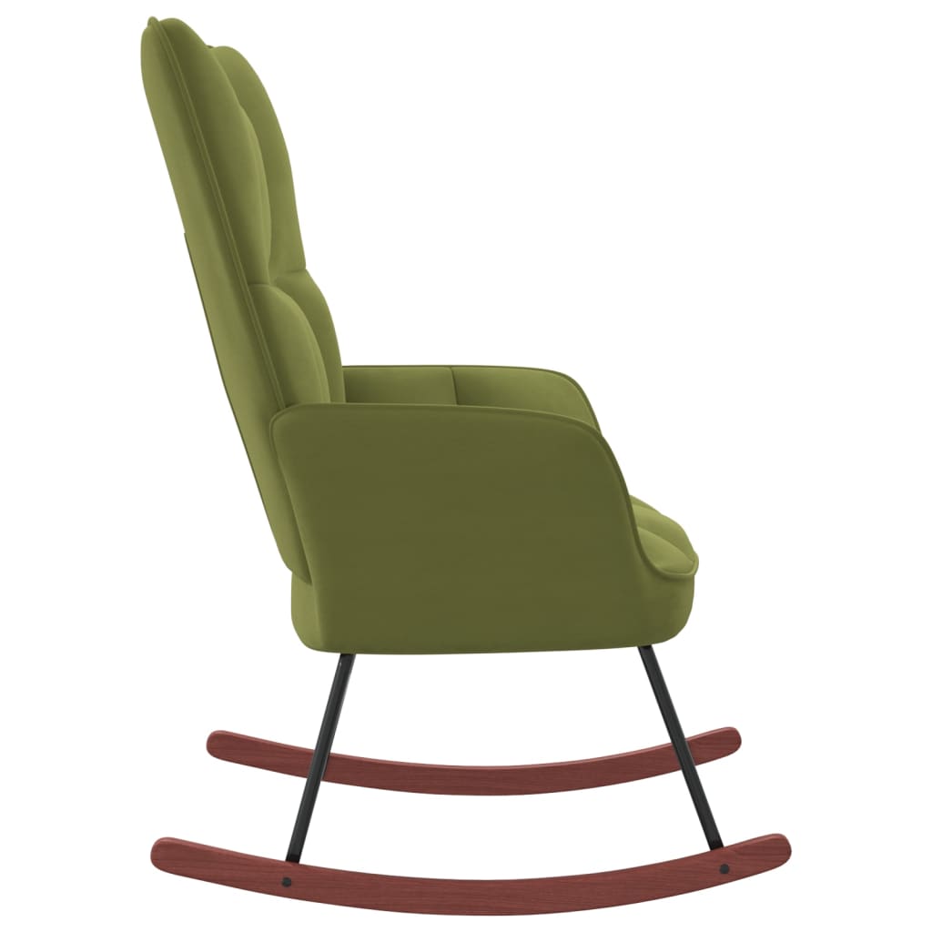 Rocking Chair Light Green Velvet