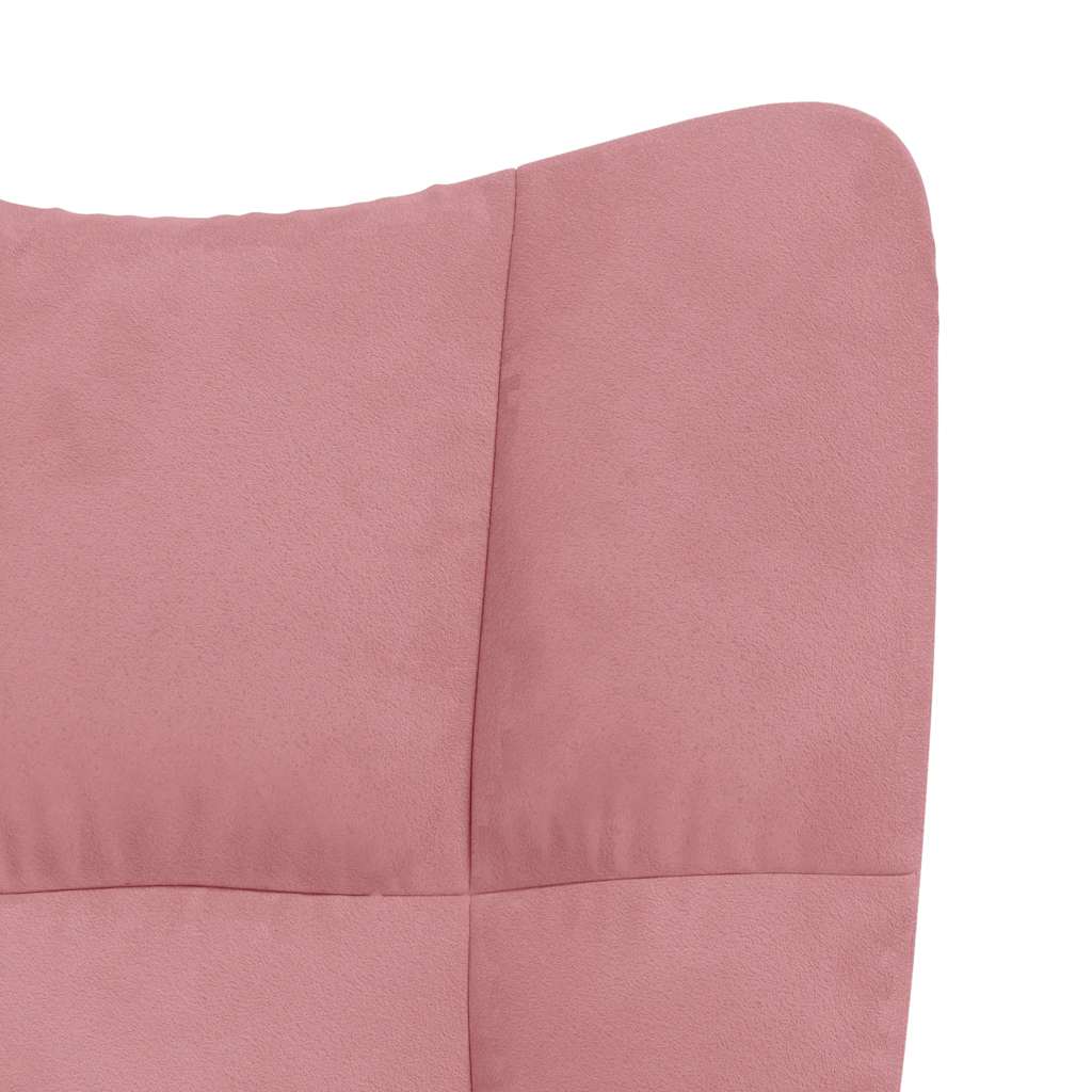 Sedia a Dondolo Rosa in Velluto | homemem39