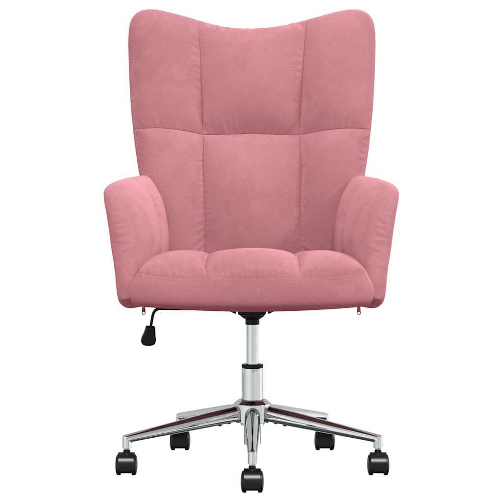Sedia Relax Rosa in Velluto | homemem39