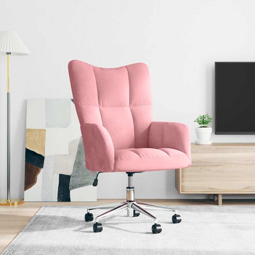 Sedia Relax Rosa in Velluto | homemem39