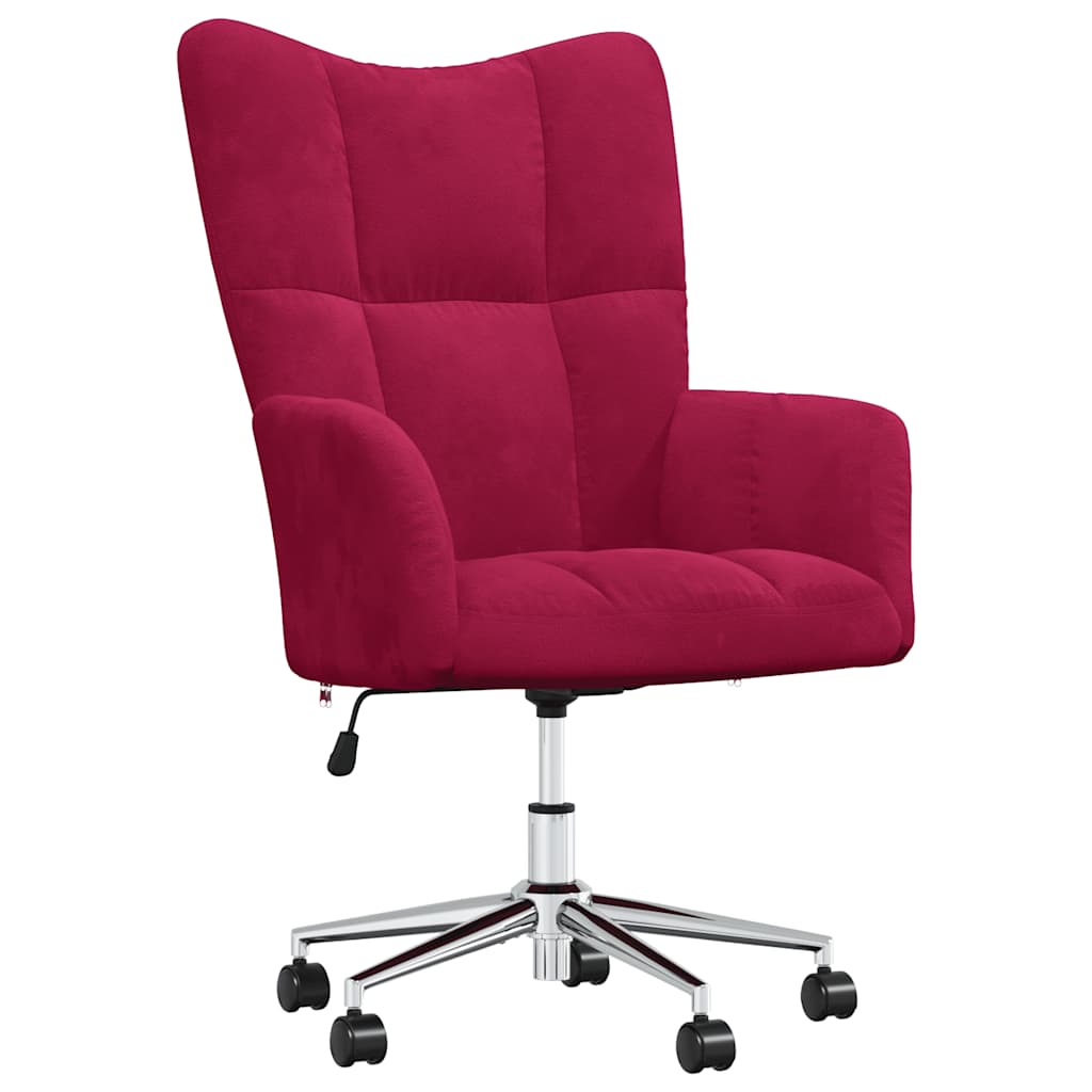 Sedia Relax Rosso Vino in Velluto | homemem39