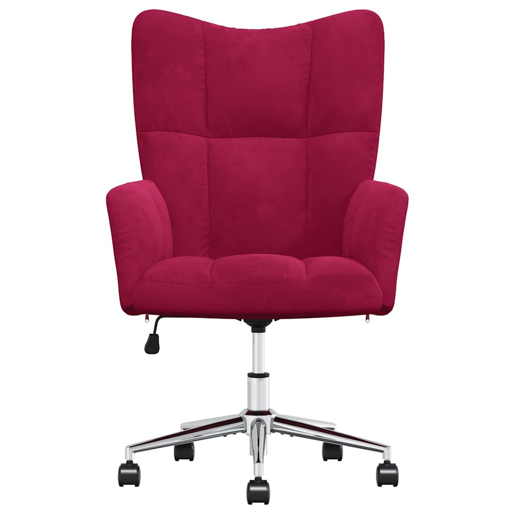 Sedia Relax Rosso Vino in Velluto
