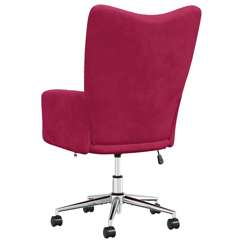 Sedia Relax Rosso Vino in Velluto | homemem39