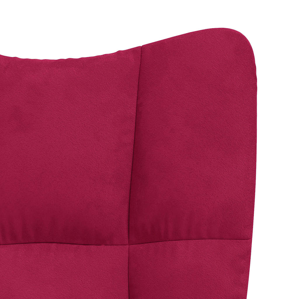Sedia Relax Rosso Vino in Velluto