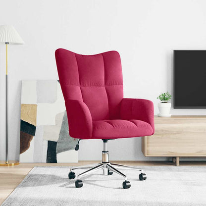 Sedia Relax Rosso Vino in Velluto | homemem39