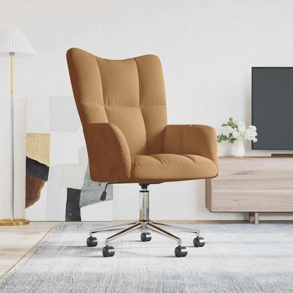 Poltrona Relax Marrone in Velluto - homemem39