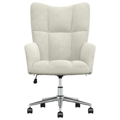 Sedia Relax Bianco Crema Velluto | homemem39