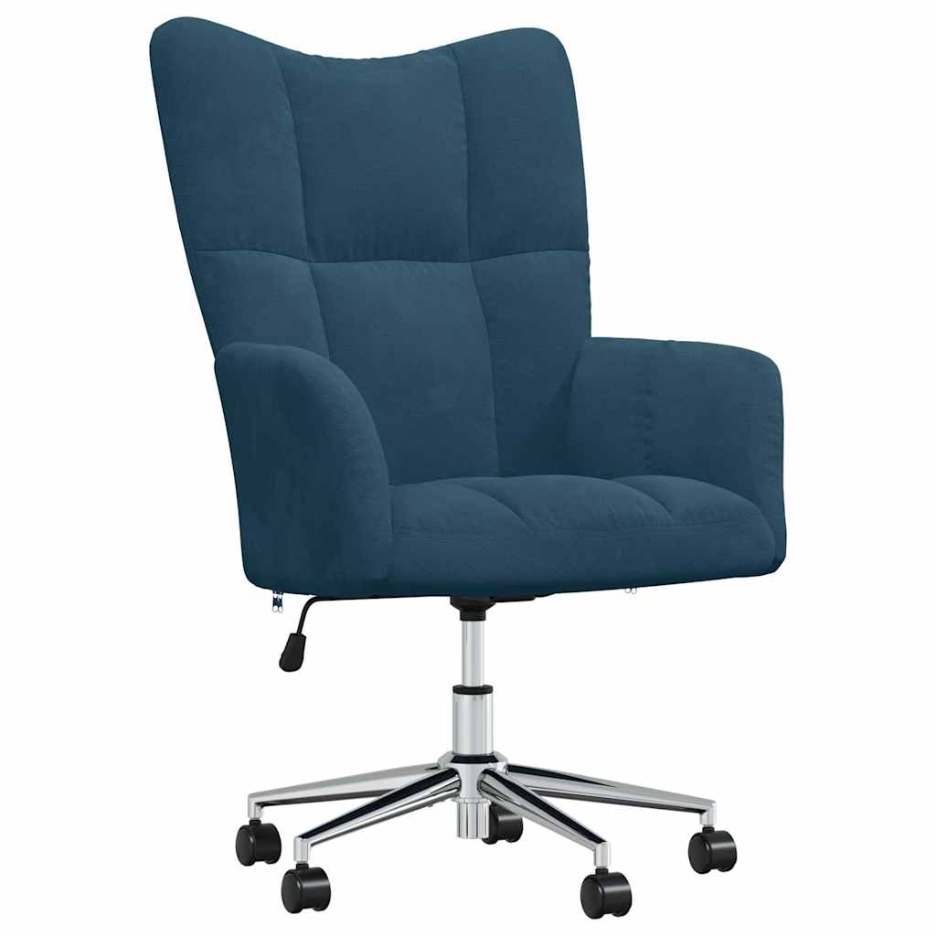 Sedia Relax Blu in Velluto