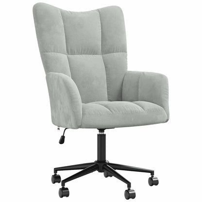 Sedia Relax Grigio Chiaro in Velluto - homemem39