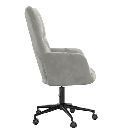 Sedia Relax Grigio Chiaro in Velluto
