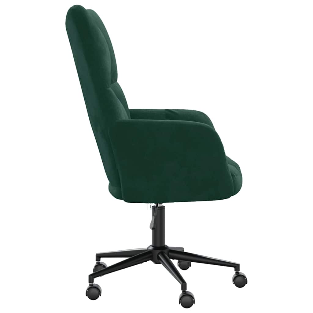 Sedia Relax Verde Scuro in Velluto