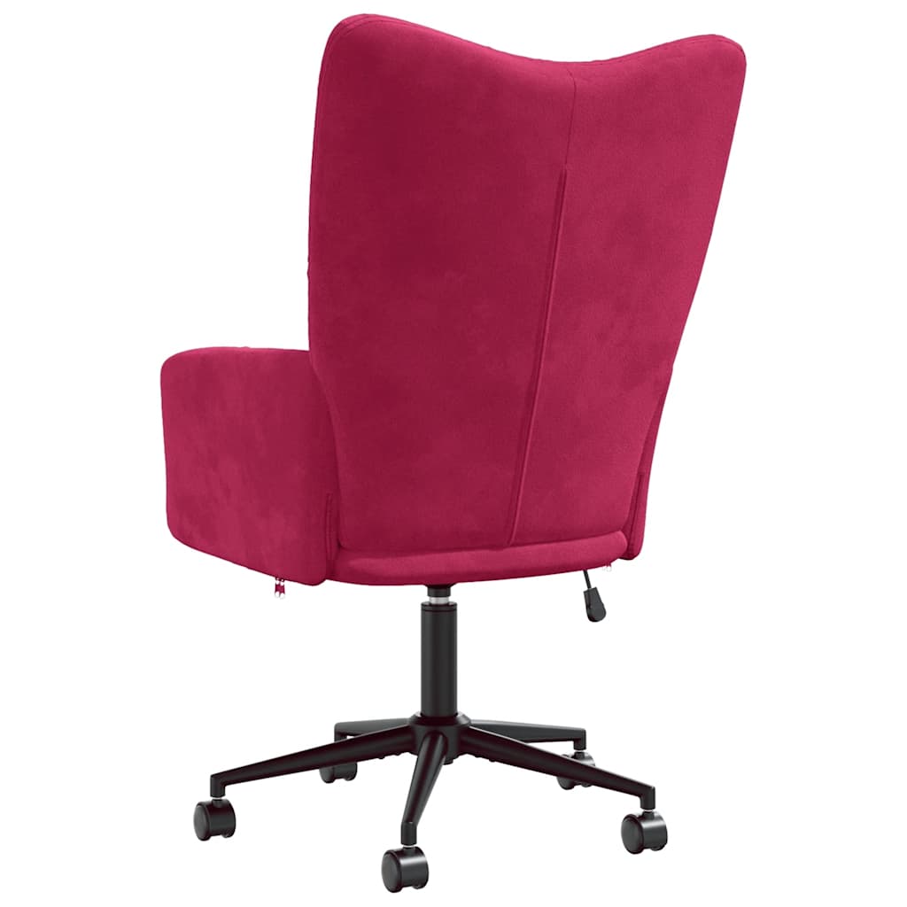 Sedia Relax Rosso Vino in Velluto | homemem39