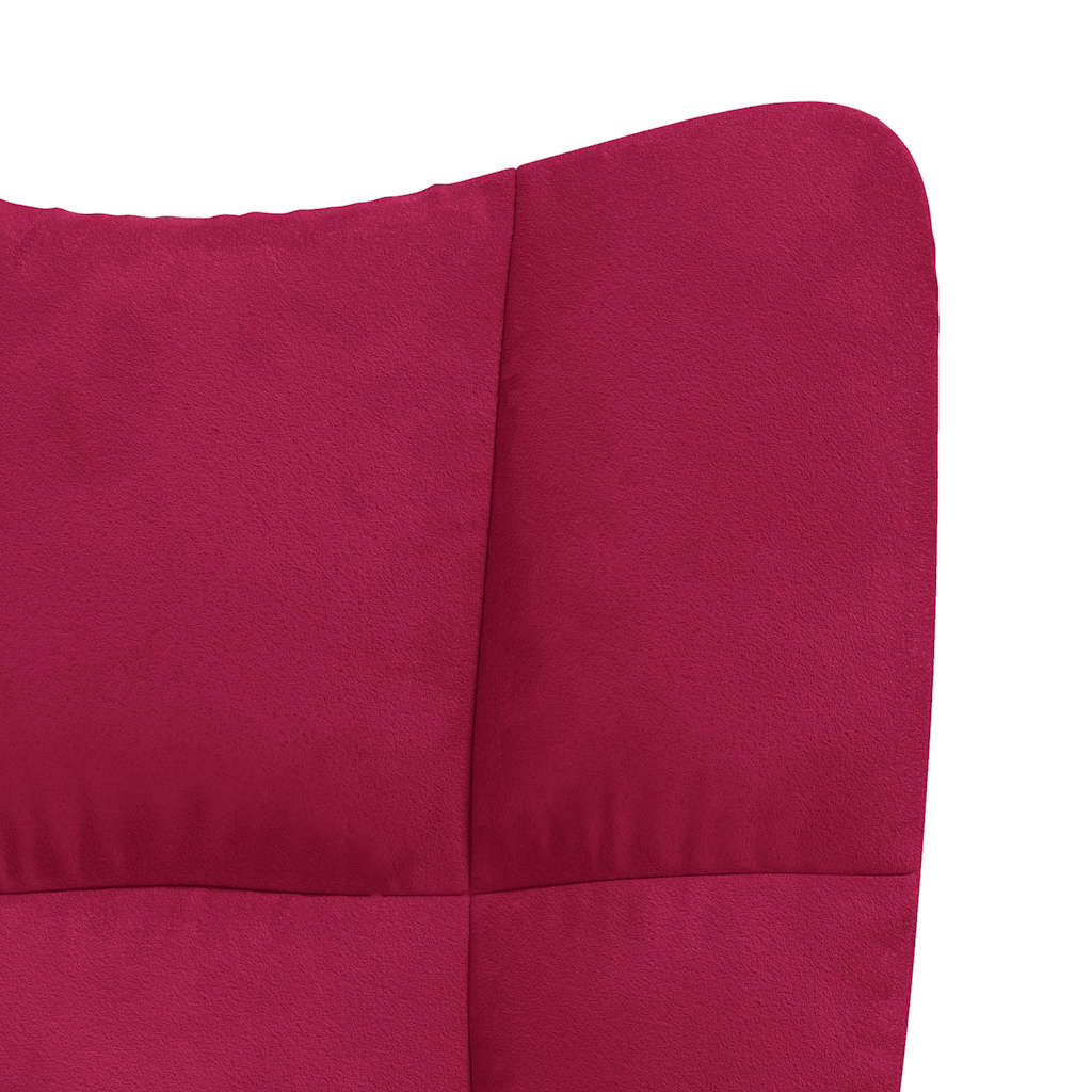Sedia Relax Rosso Vino in Velluto | homemem39