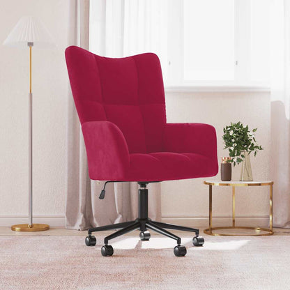 Sedia Relax Rosso Vino in Velluto | homemem39
