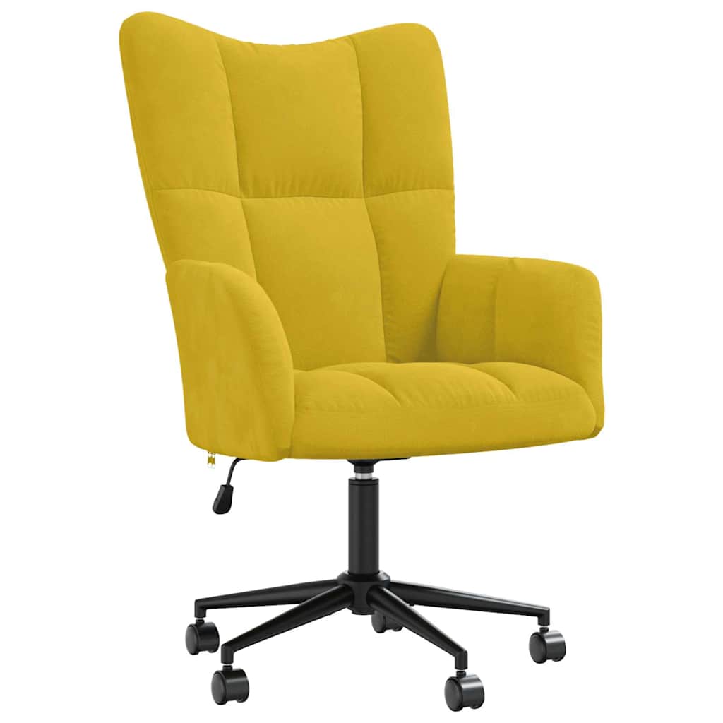 Poltrona Relax Giallo Senape in Velluto