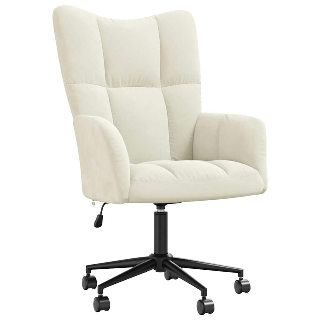 Sedia Relax Bianco Crema Velluto - homemem39