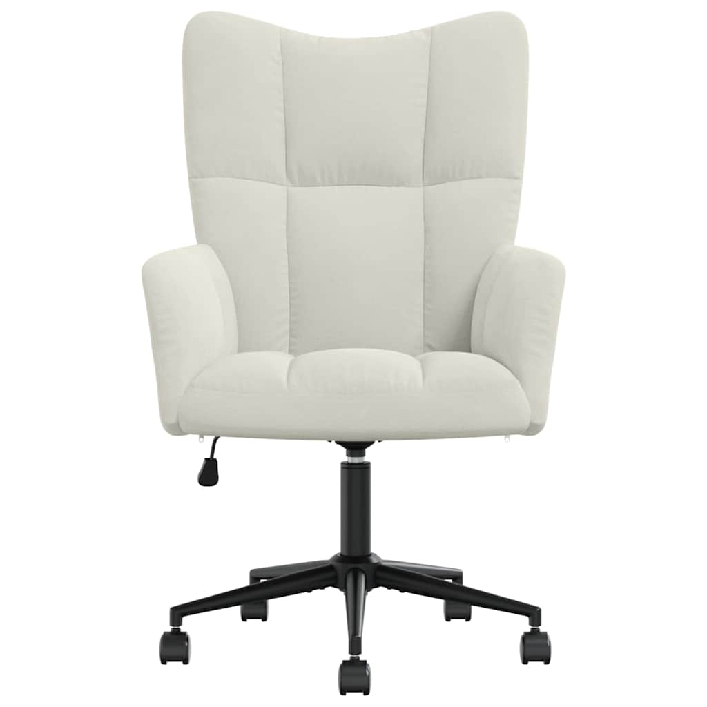 Sedia Relax Bianco Crema Velluto