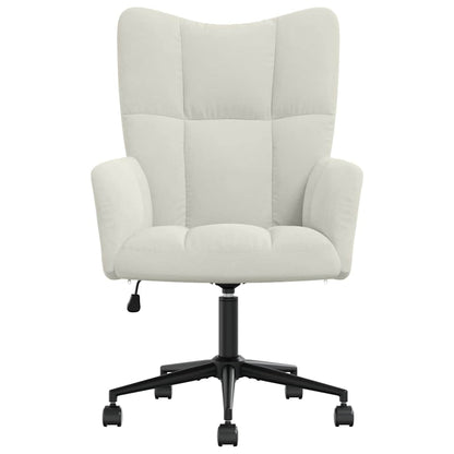 Sedia Relax Bianco Crema Velluto