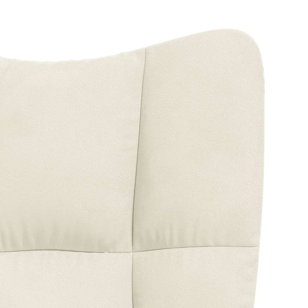 Sedia Relax Bianco Crema Velluto - homemem39