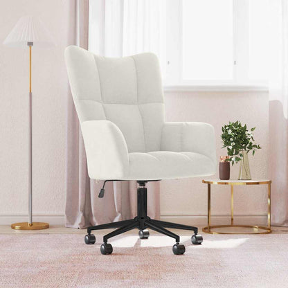 Sedia Relax Bianco Crema Velluto | homemem39