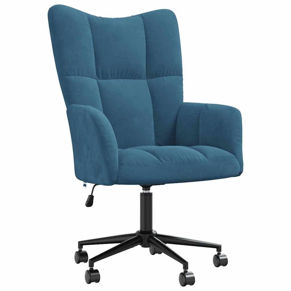 Sedia Relax Blu in Velluto | homemem39