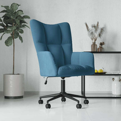 Sedia Relax Blu in Velluto | homemem39