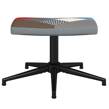 Sedia Relax con Sgabello in Tessuto Patchwork - homemem39