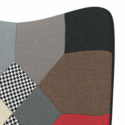 Poltrona Relax con Poggiapiedi in Tessuto Patchwork | homemem39