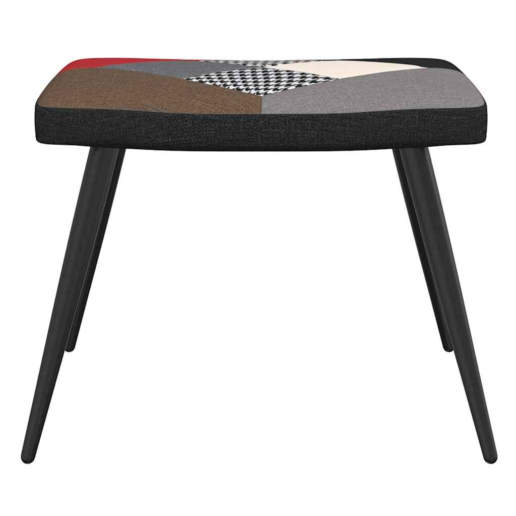 Sedia Relax con Sgabello in Tessuto Patchwork - homemem39