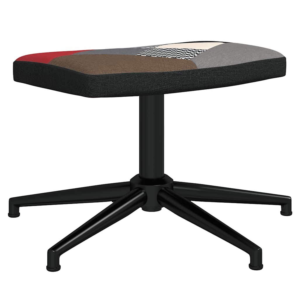 Sedia Relax con Sgabello in Tessuto Patchwork - homemem39