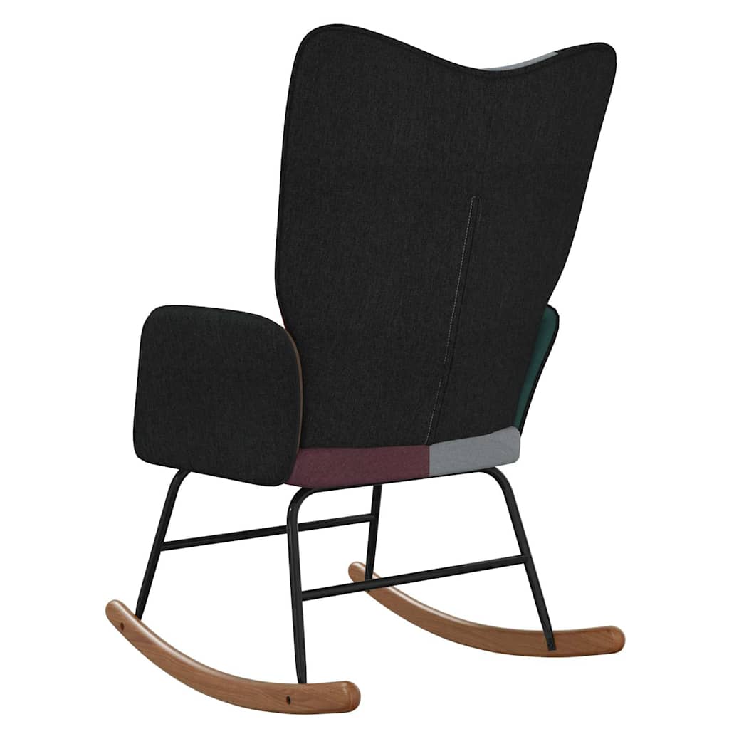 Sedia a Dondolo in Tessuto Patchwork - homemem39