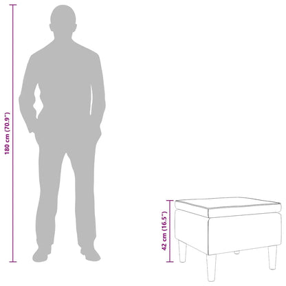 Sgabello con Gambe in Legno Grigio Chiaro Velluto - homemem39