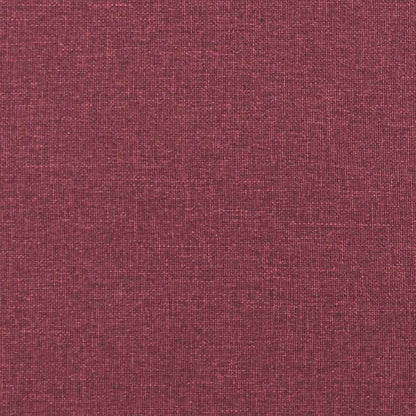 Poggiapiedi con Gambe in Legno Rosso Vino in Tessuto - homemem39