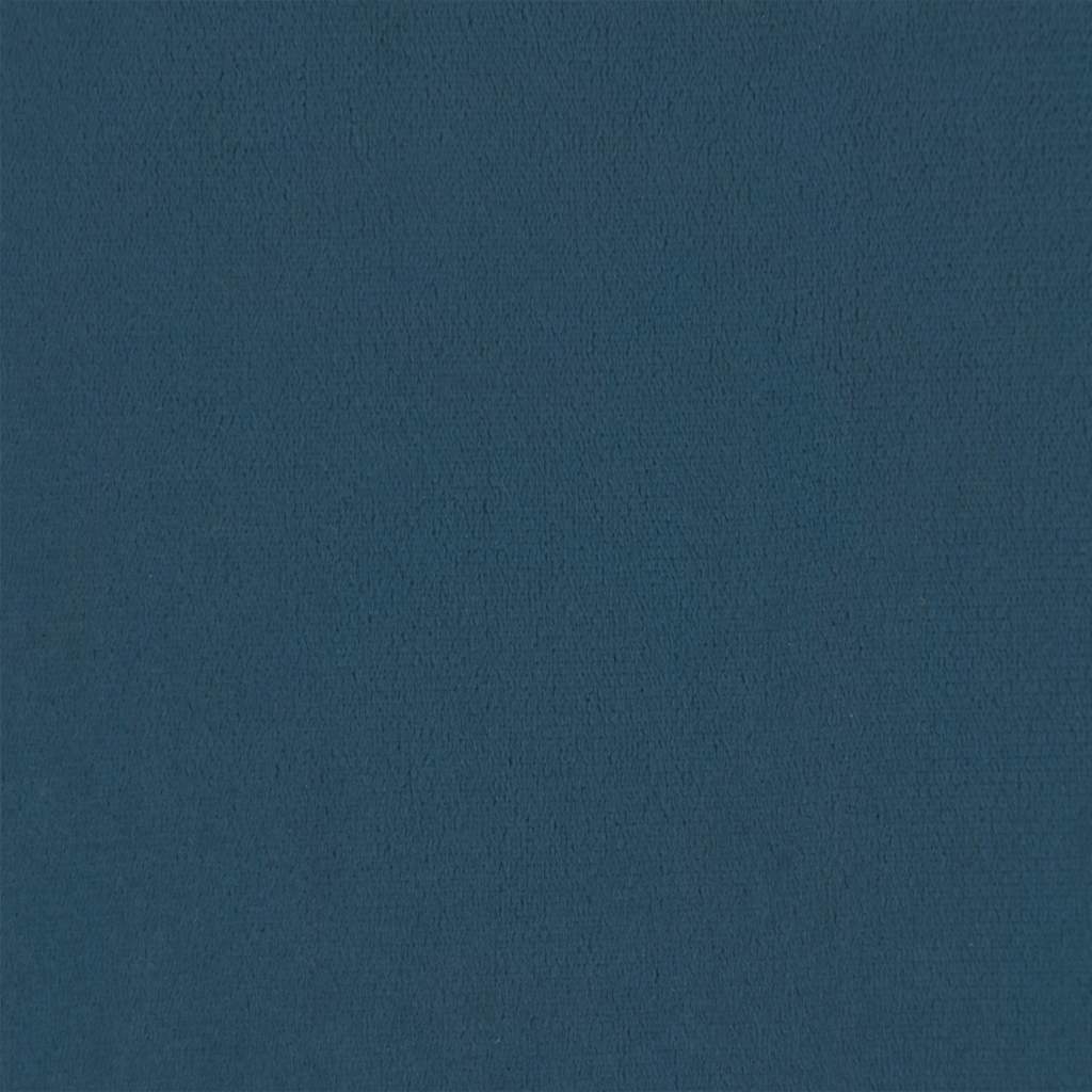 Poggiapiedi con Gambe in Legno Blu in Velluto - homemem39