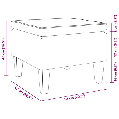 Poggiapiedi con Gambe in Legno Verde Scuro in Velluto - homemem39
