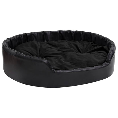 Lettino per Cani Nero 99x89x21 cm in Peluche e Similpelle - homemem39