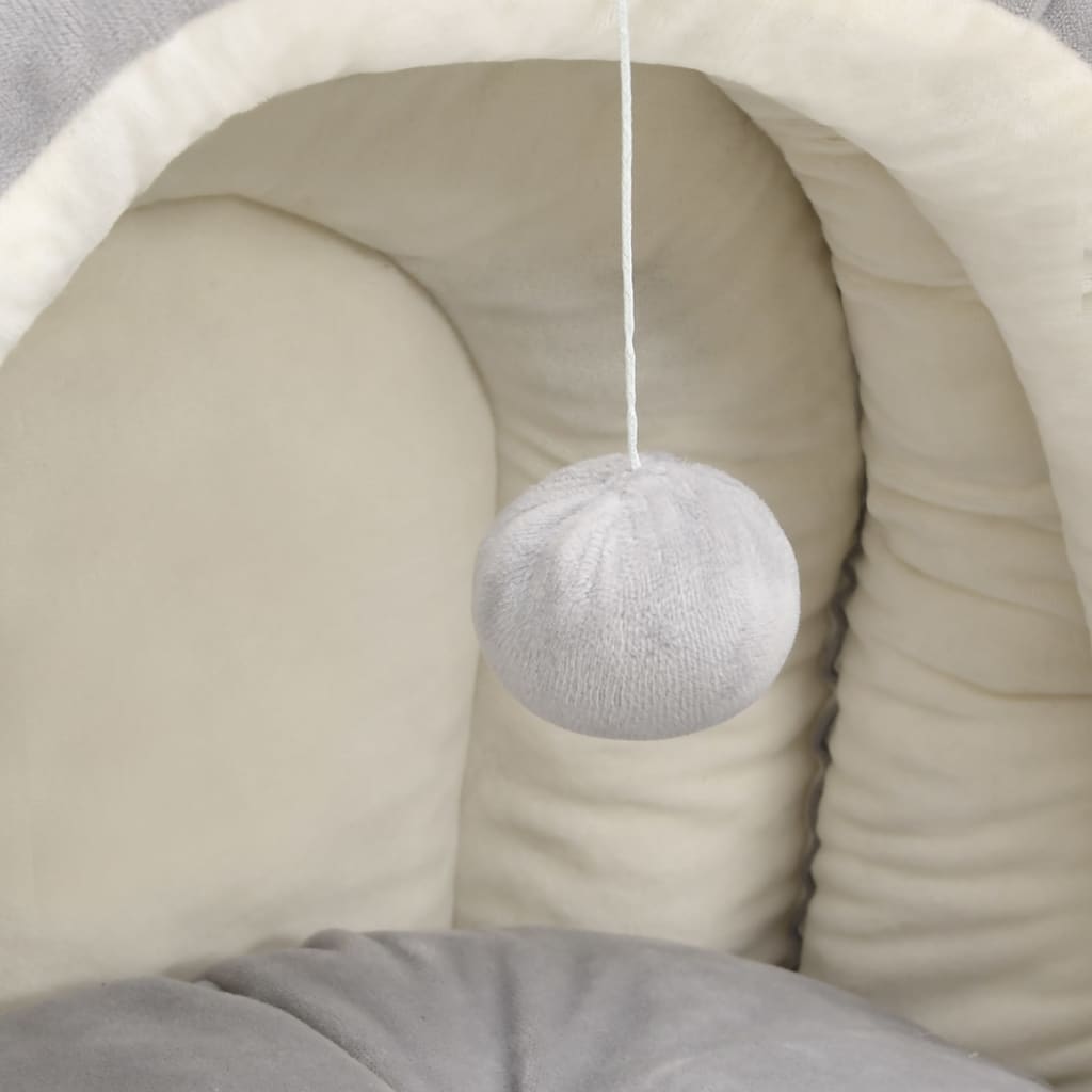 Letto per Gatti 40x40x35 cm Grigio e Crema | homemem39