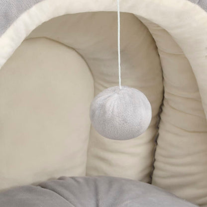 Letto per Gatti 40x40x35 cm Grigio e Crema | homemem39