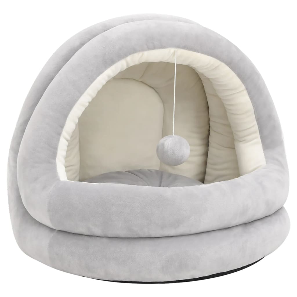 Letto per Gatti 50x50x45 cm Grigio e Crema | homemem39