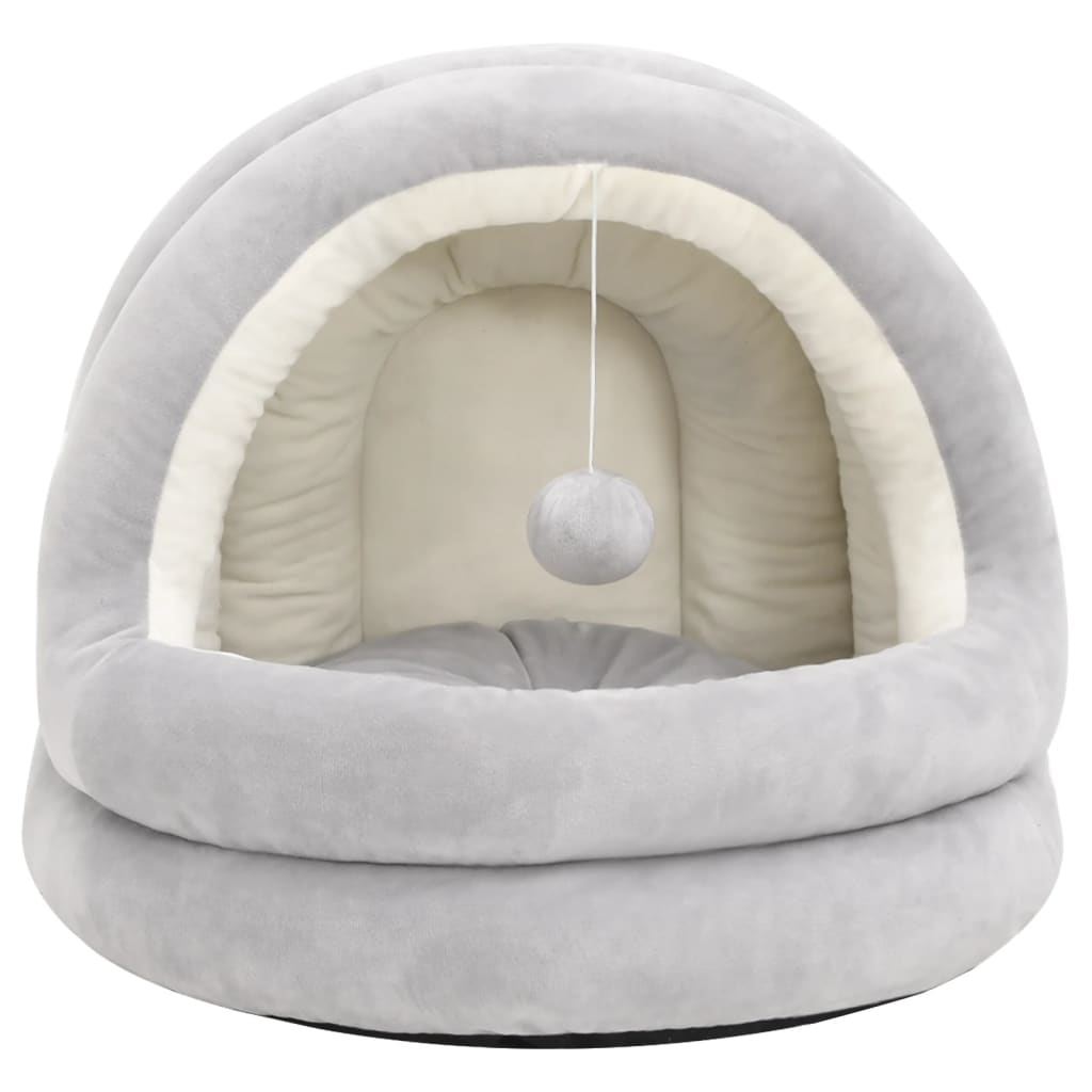 Letto per Gatti 50x50x45 cm Grigio e Crema | homemem39