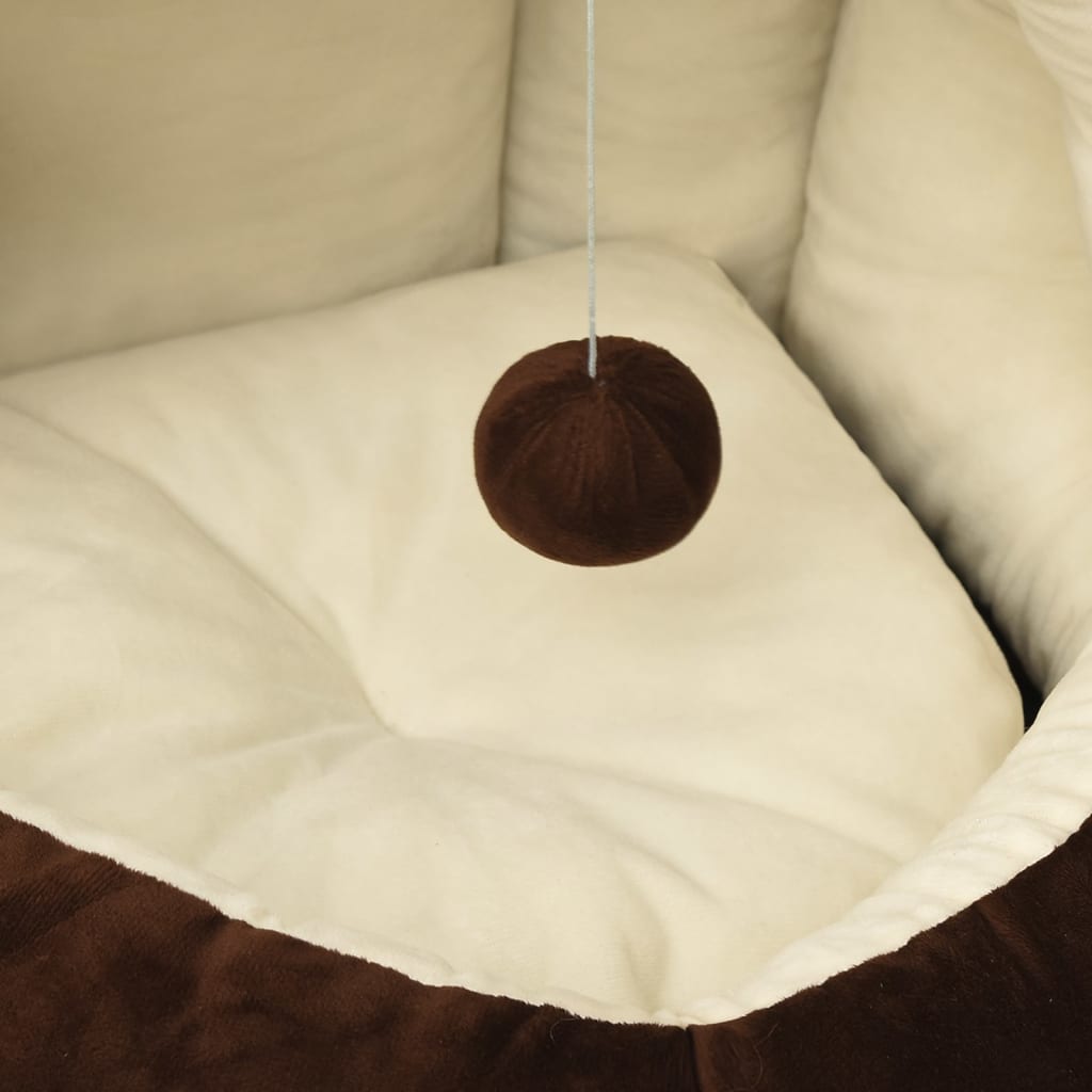Letto per Gatti 40x40x35 cm Marrone e Crema | homemem39