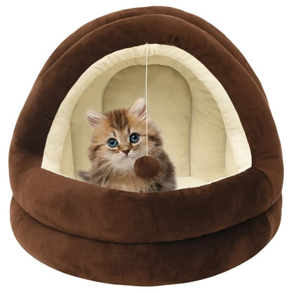 Letto per Gatti 40x40x35 cm Marrone e Crema | homemem39