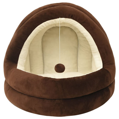 Letto per Gatti 50x50x45 cm Marrone e Crema | homemem39