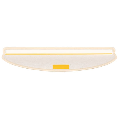 Tappetini per scale 15 pz 65x21x4 cm Bianco e Marrone Semicircolari Grandi