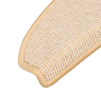 Tappetini per scale 15 pz 65x21x4 cm Crema Semicircolari Grandi | homemem39